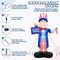 14ft 4th of July Inflatable Uncle Sam Outdoor Decoration - Giant Blow Up with "God Bless America" Sign & US Flag - Patriotic LED Lighted Decor for Yard, Garden & Independence Day Party